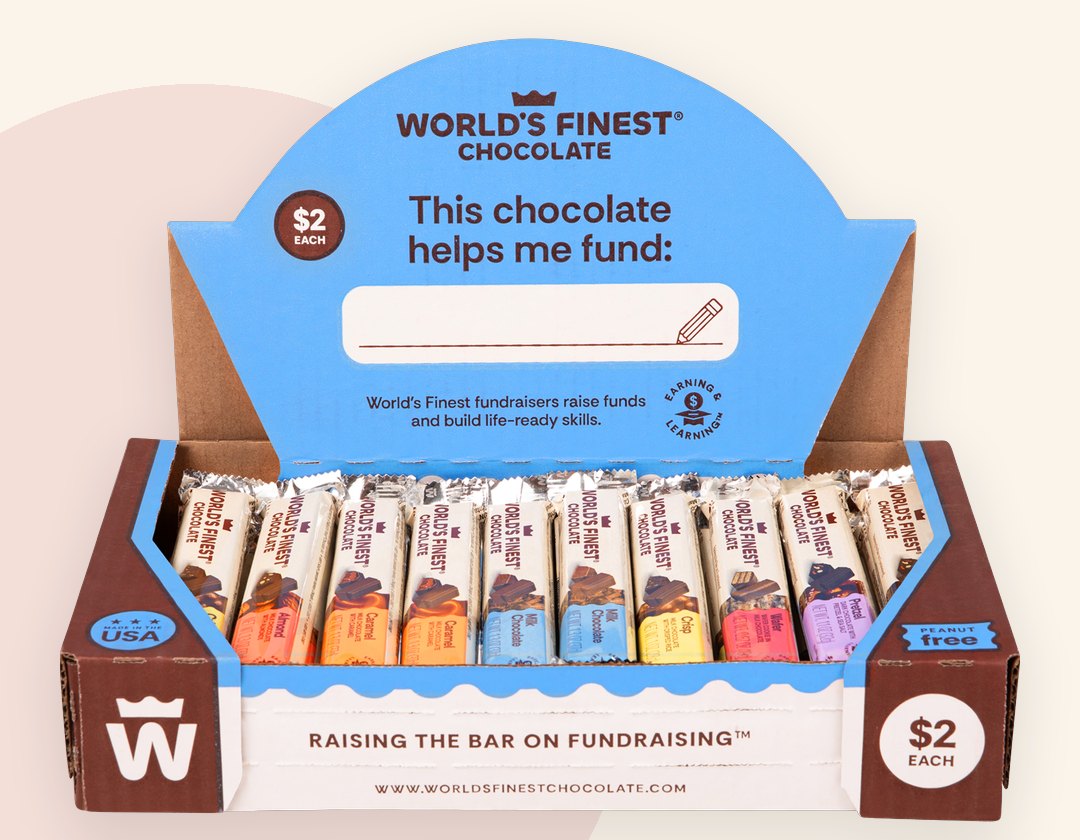 Open World's Finest Chocolate 40-Count Variety Box filled with assorted chocolate bars, $48 per box at Jimenez Ranch Market